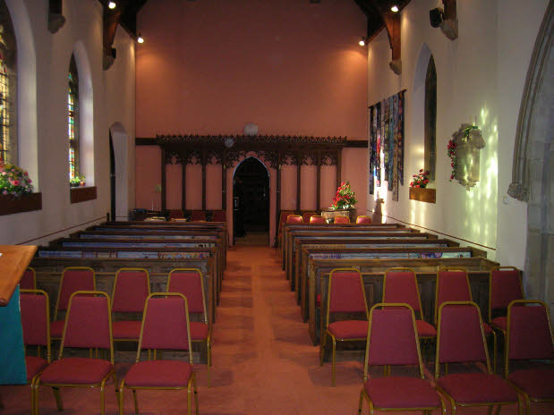 Photo of inside of small church